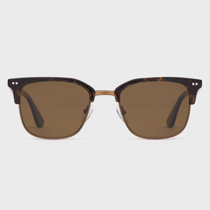 Otis 100 Club Sunglasses - Eco Havana/Brushed Copper/Brown Polarised