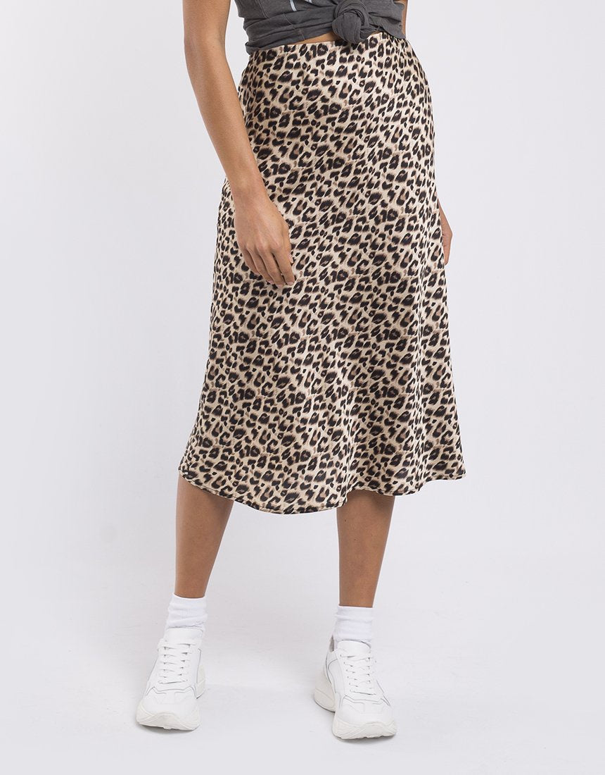 Leopard Midi Skirt- Print