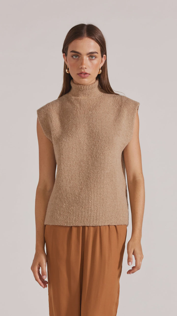 Staple The Label Kairi Knit Top - Latte