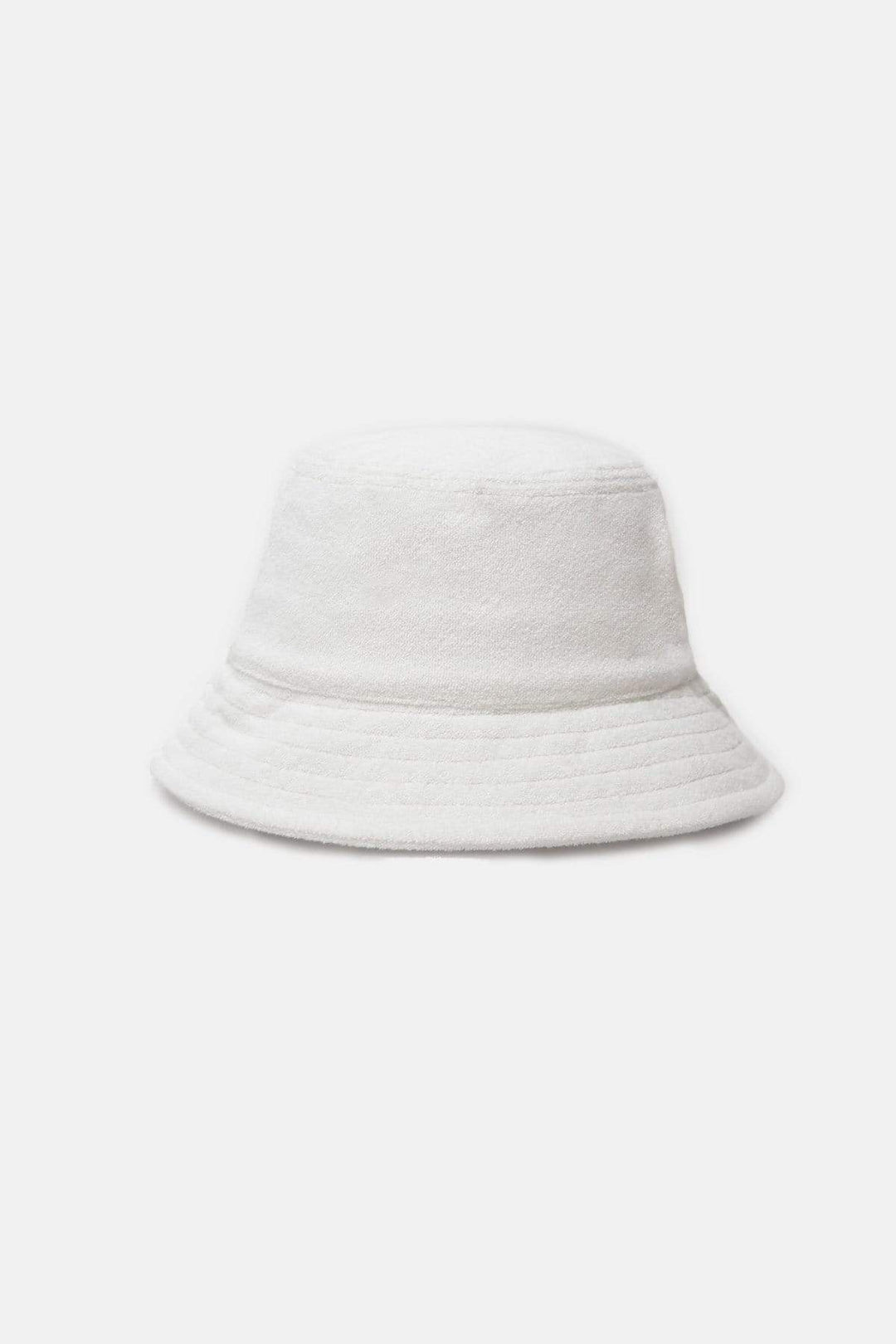 Terry Towelling Bucket Hat  - White