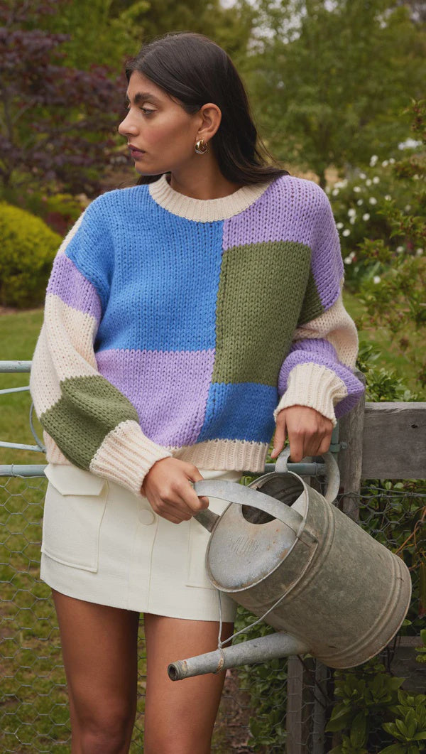 MinkPink Lawrence Knit Sweater- Multi
