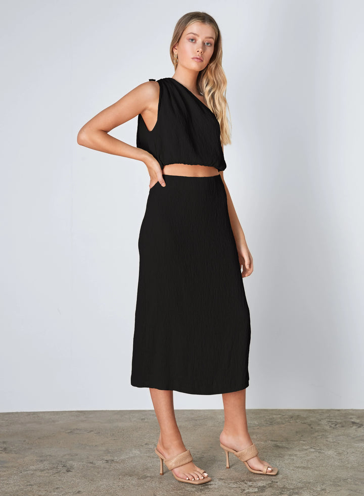 Cove One Shoulder Top- Black