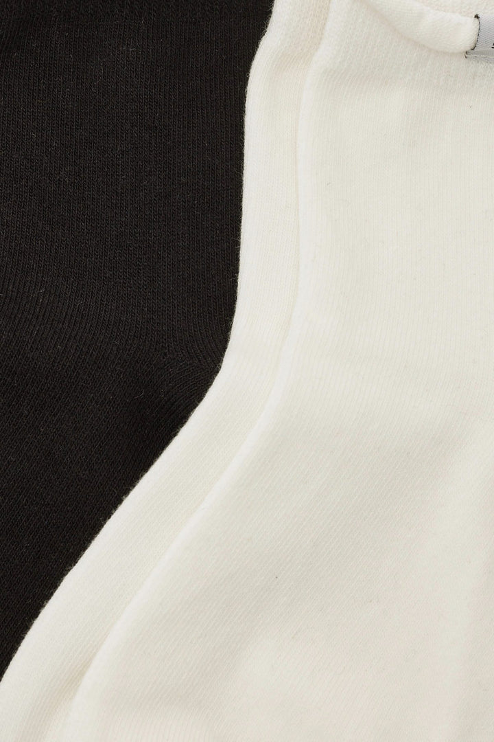Multi Logo Socks 2 Pack - Black/White