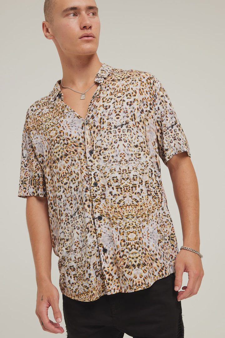Tired Relaxed SS Shirt- Multi Colour Print