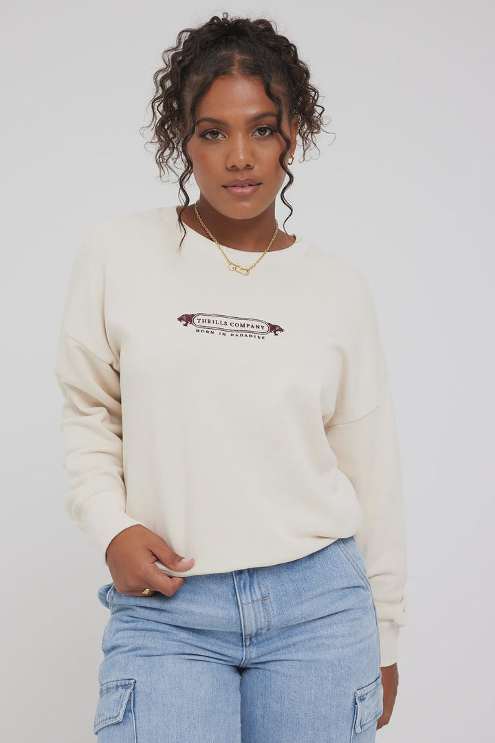 Thrills Foundation Slouch Crew - Unbleached