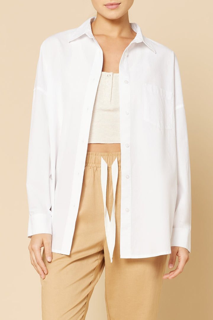 Naya Washed Cotton Shirt - White