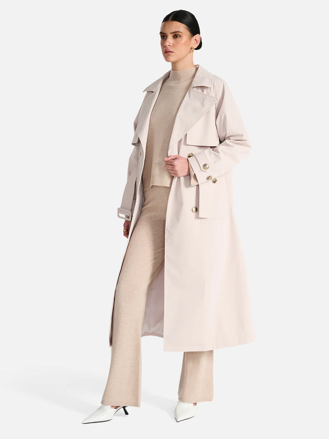 Carrie Trench Coat- Turtle Dove
