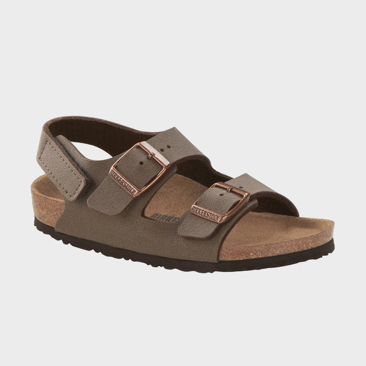 Birkenstock Milano Kids Adjustable Strap Mocca BirkiBuc Narrow