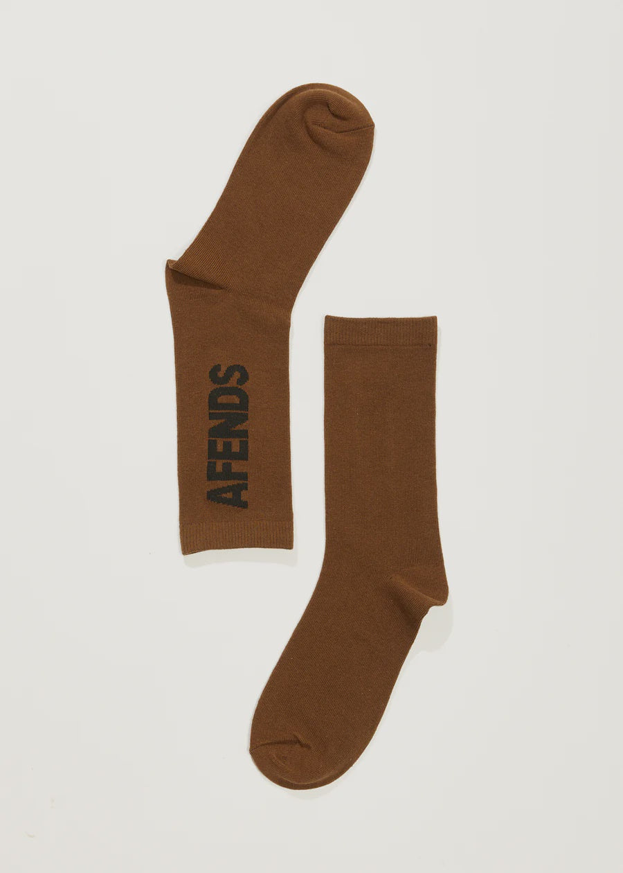 Afends Vinyl Recycled Crew Socks Two Pack - Multi