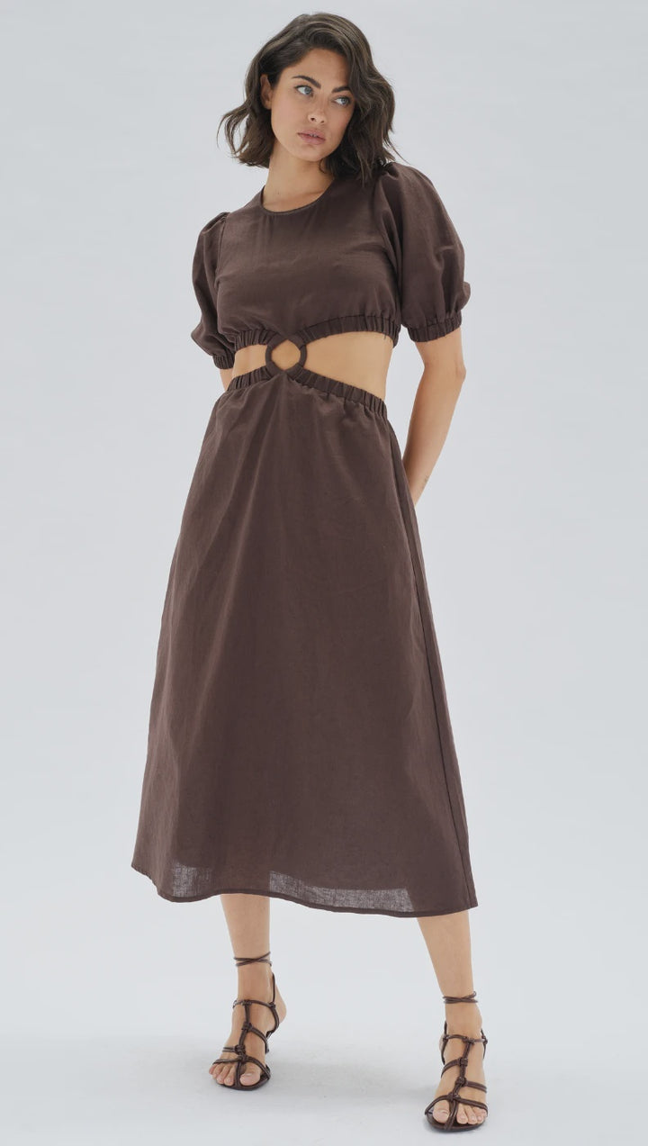 Kenitra Midi Dress - Chocolate