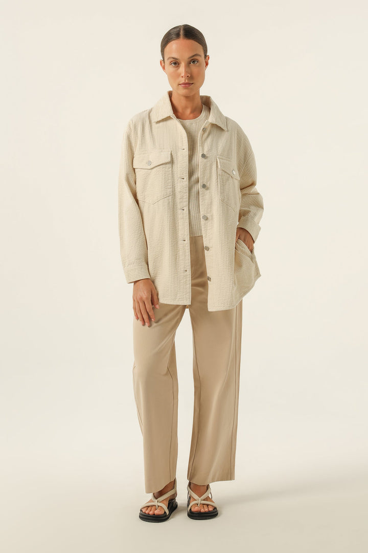 Paige Corduroy Shacket - Nutmeg