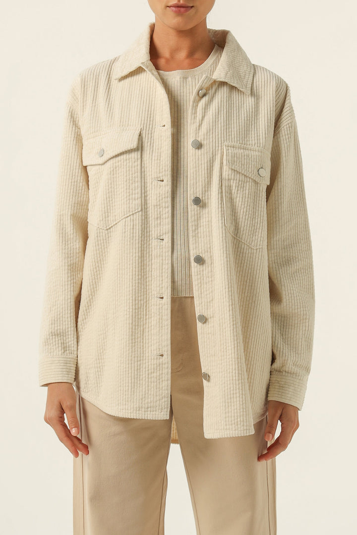 Paige Corduroy Shacket - Nutmeg