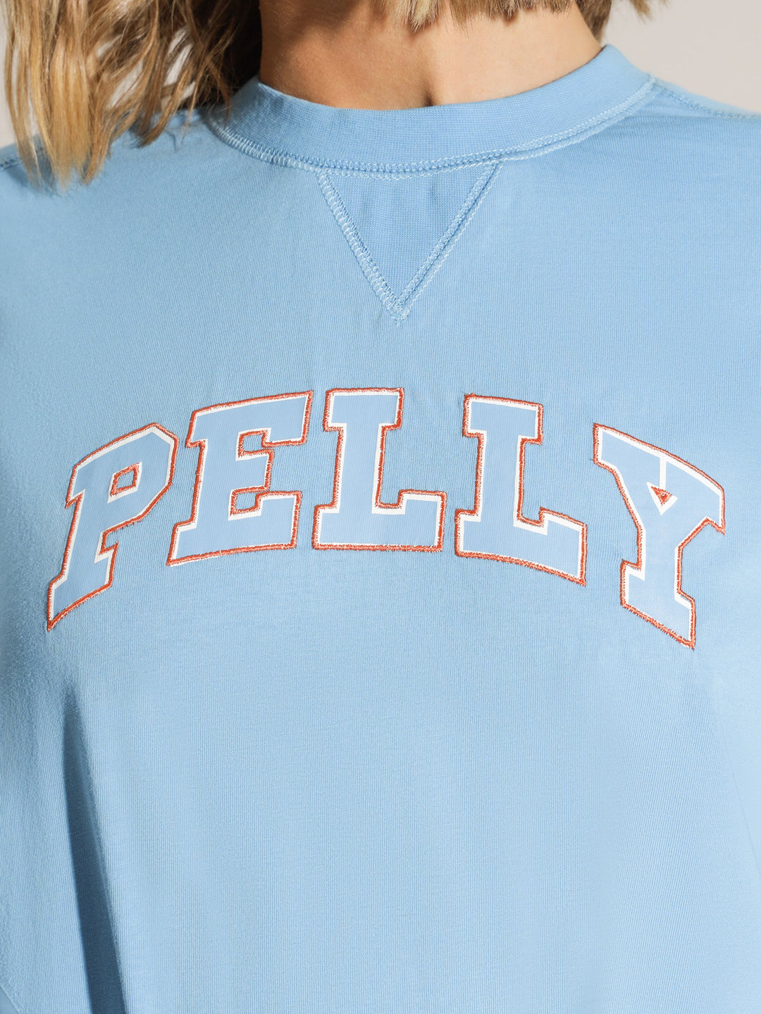 Collegiate Pelly Tee- Azure Blue