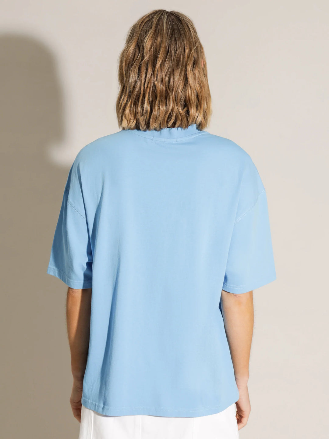 Collegiate Pelly Tee- Azure Blue