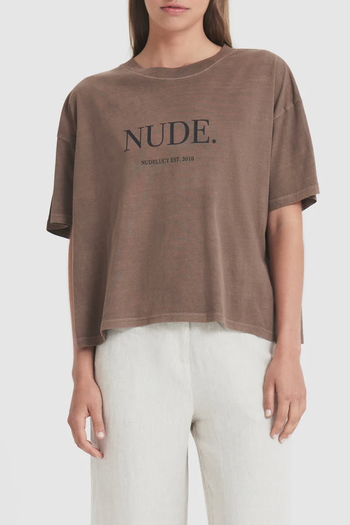 Nude Washed Tee- Cola