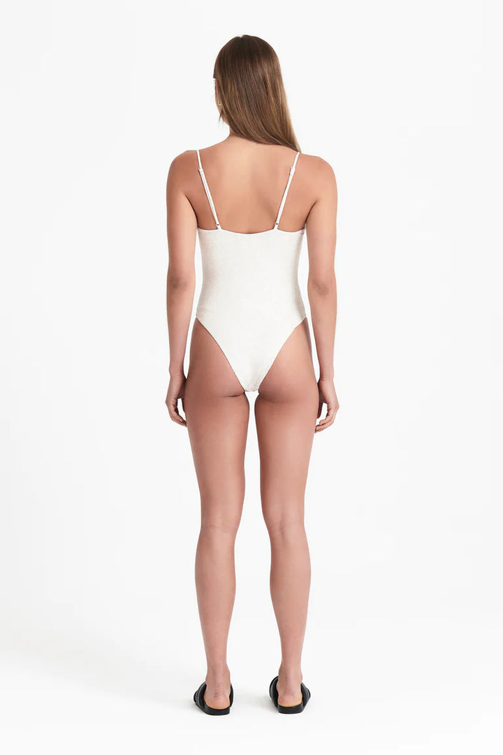 Ixia Rib Bodysuit- Cream Marle