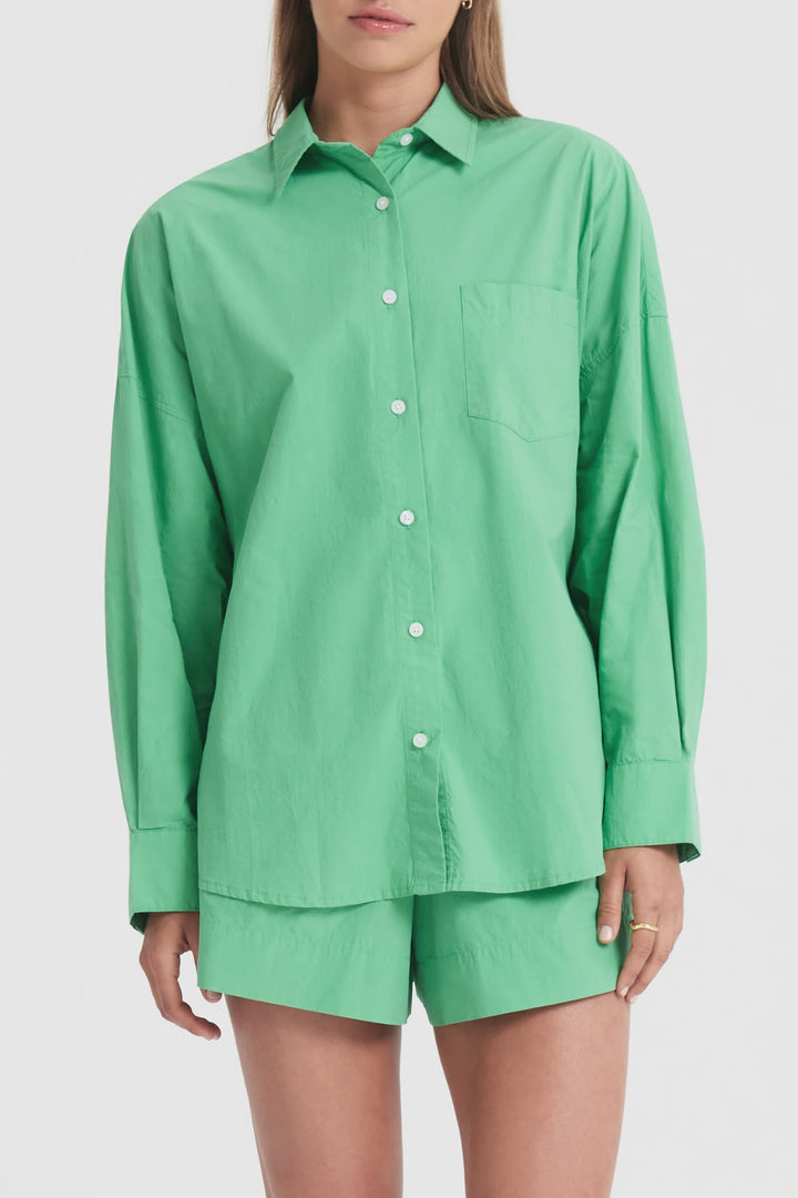 Cruz Poplin Shirt- Palm