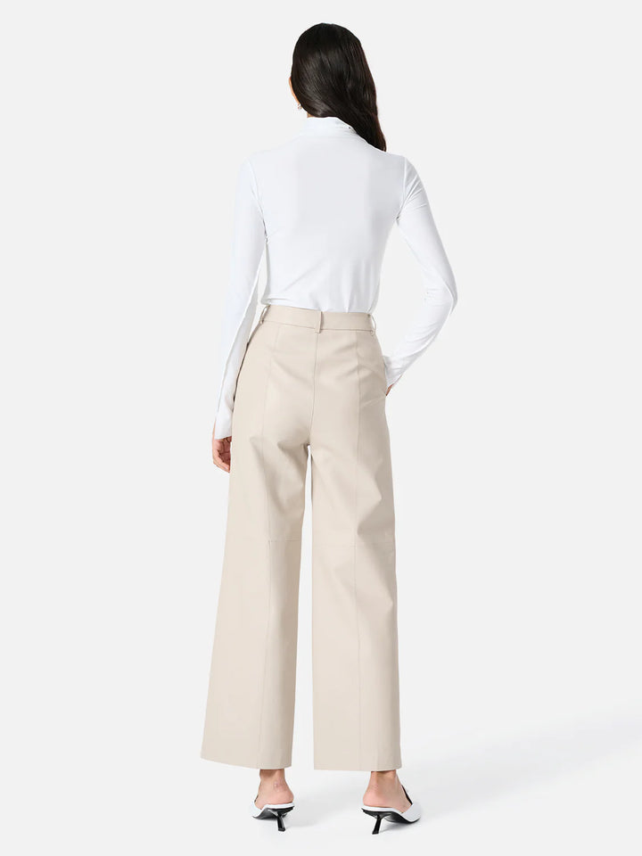 Stanford Leather Pant- Turtle Dove
