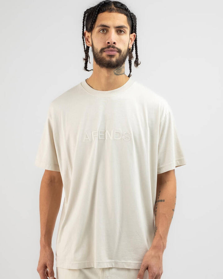 Afends Disguise Recycled Boxy Fit Tee - Moonbeam