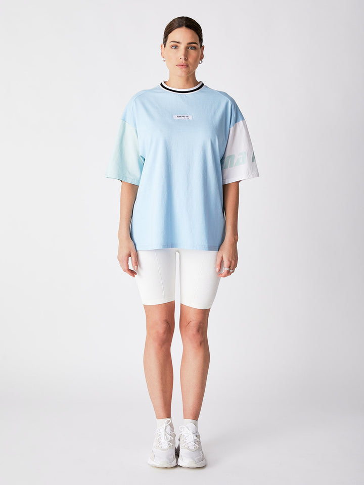 Future Oversized Tee - Sky White Mint