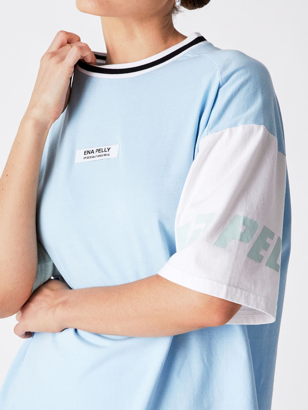 Future Oversized Tee - Sky White Mint