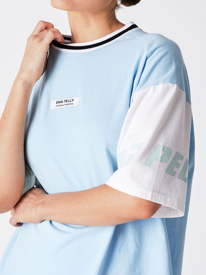 Future Oversized Tee - Sky White Mint