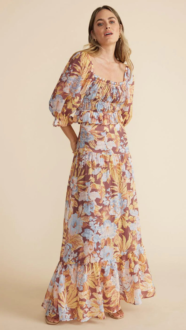 Serena Shirred Blouse - Multi