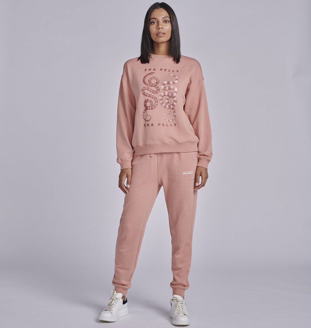Yin Yang Sweatshirt- Cameo Pink