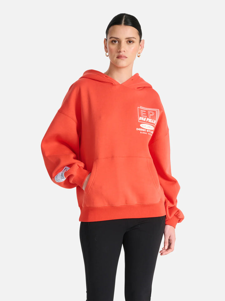 Mae Boyfriend Hoodie- Washed Burnt Orange