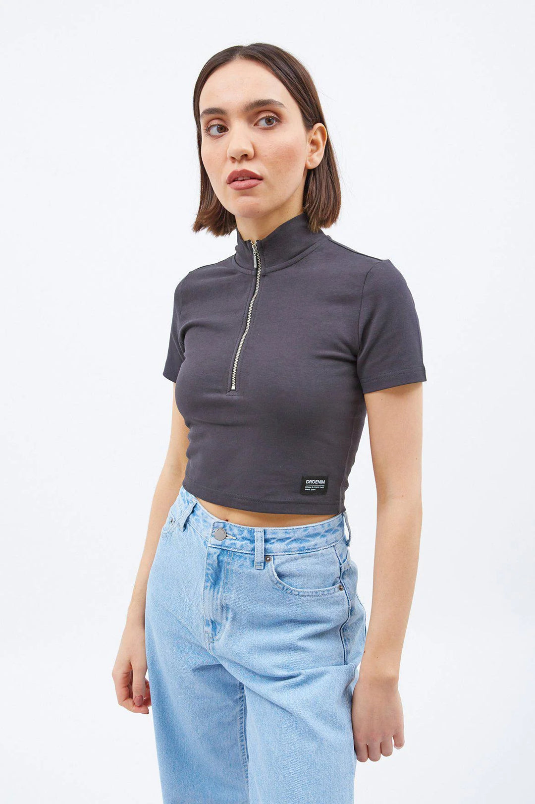 Nina Zip Top - Graphite