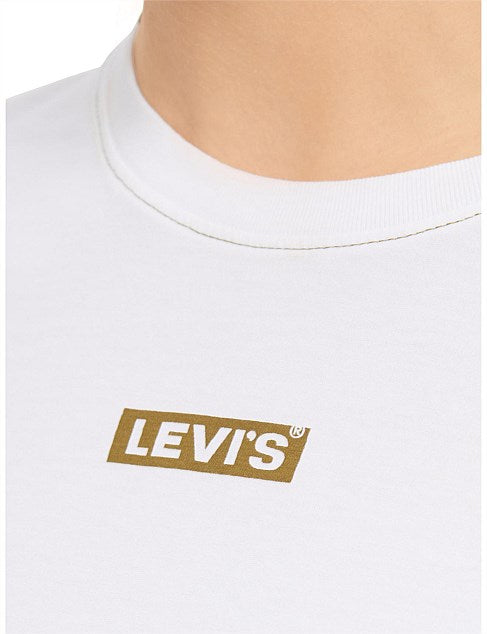 GR Cropped Jordie Tee Contrast Stitch YO - White