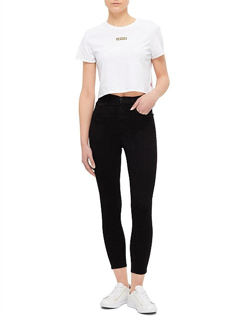 GR Cropped Jordie Tee Contrast Stitch YO - White