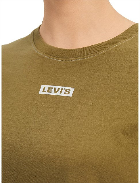 GR Cropped Jordie Tee Contrast Stitch YO - Martini Olive