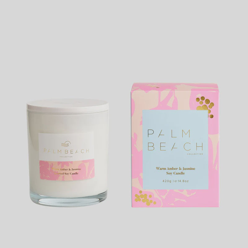 Palm Beach Collection 420g Standard Candle Limited Edition - Warm Amber & Jasmine