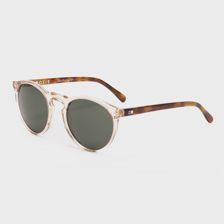 Otis Omar Sunglasses - Eco Crystal Pebble/Havana Zinnia/L.I.T Polarised Grey