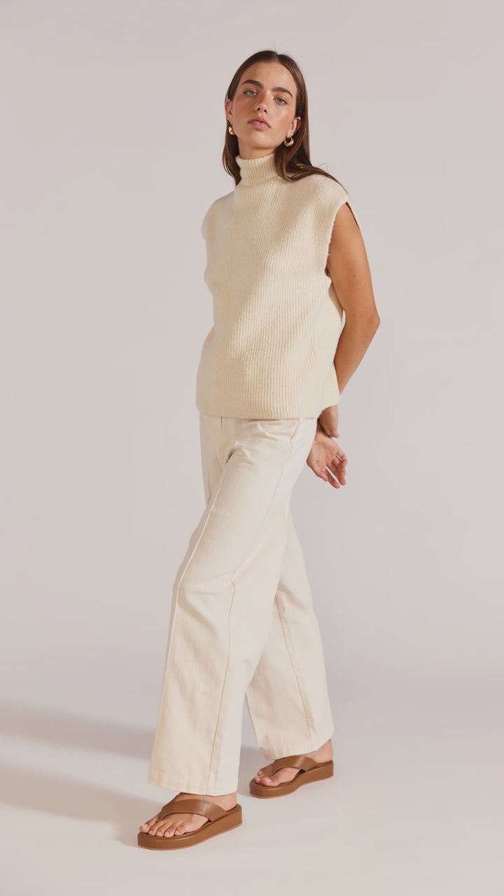 Staple The Label Kairi Knit Top - Cream