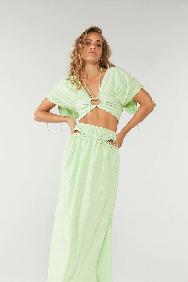 Lucid Reversible Crop - Lime