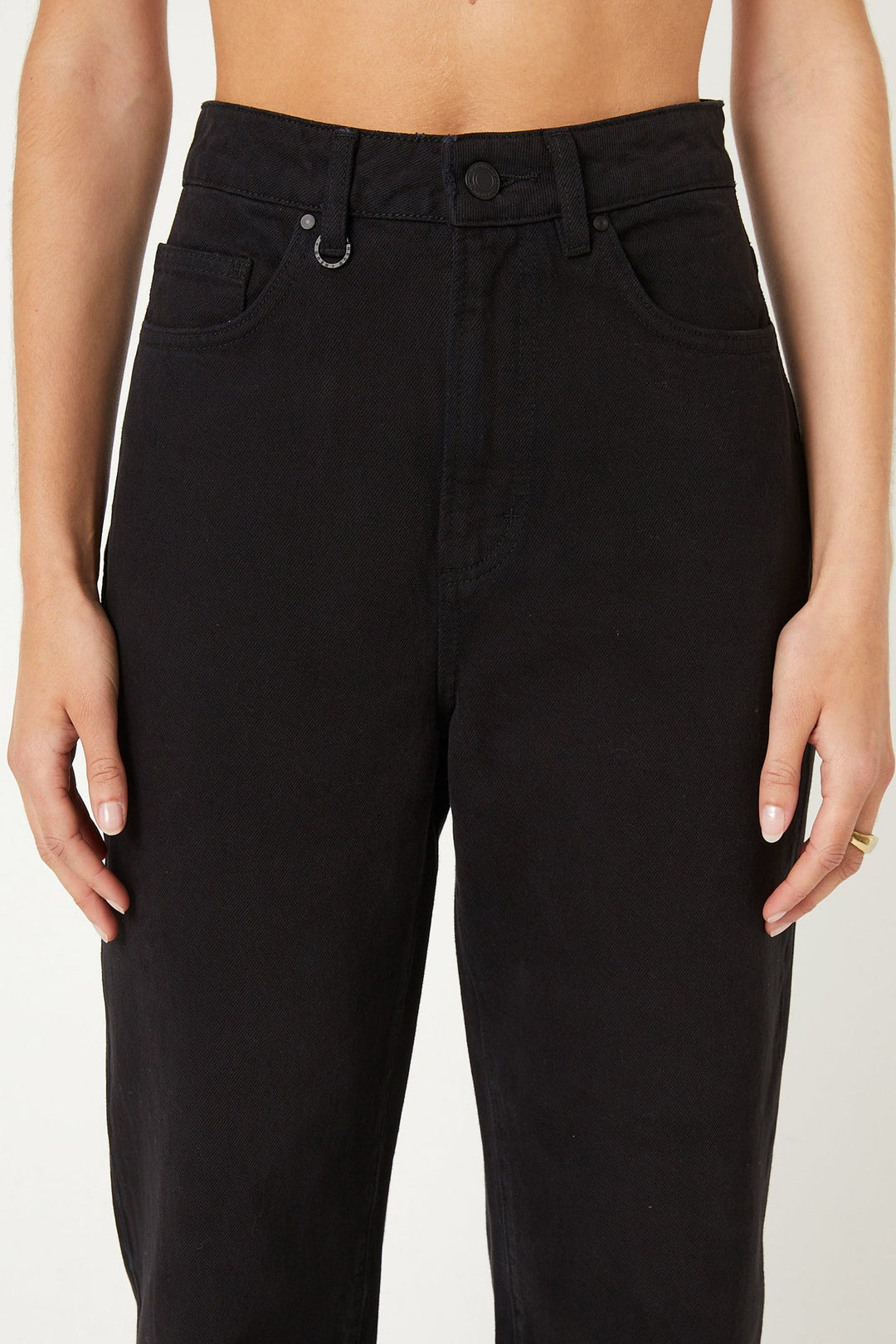 Sade Baggy Crop - Jet Black