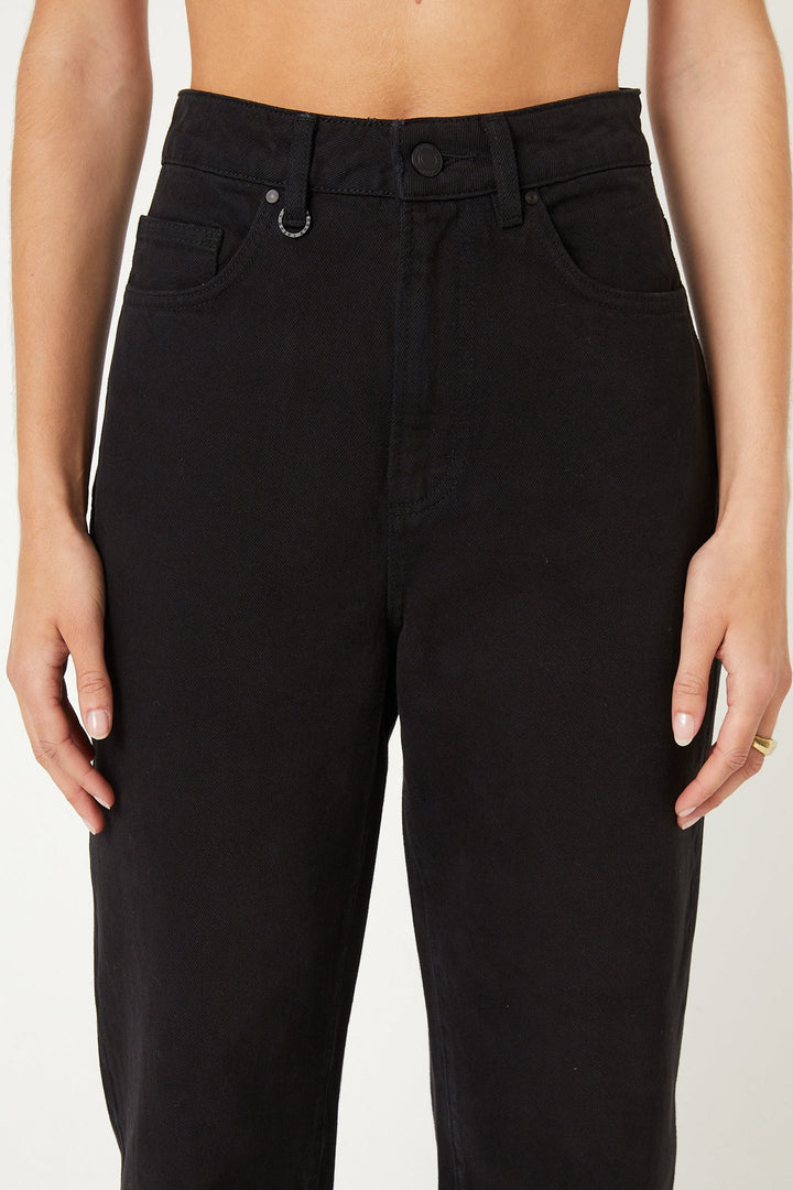 Sade Baggy Crop - Jet Black