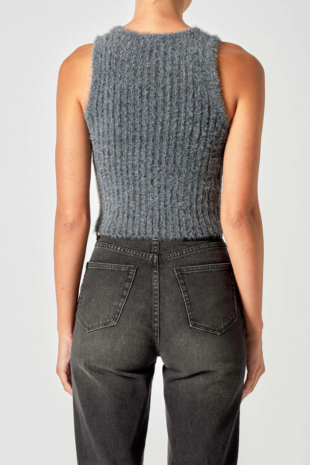 Kate Knit Top - Grey Marle