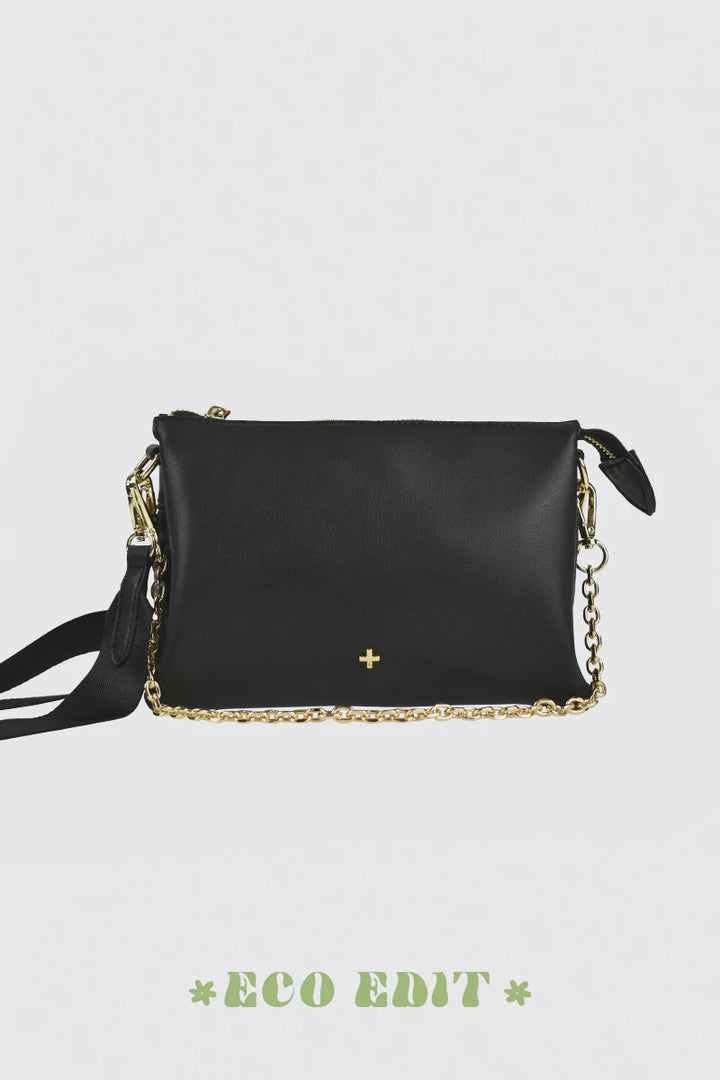 Victoria Shoulder & Crossbody Bag - Black/Gold