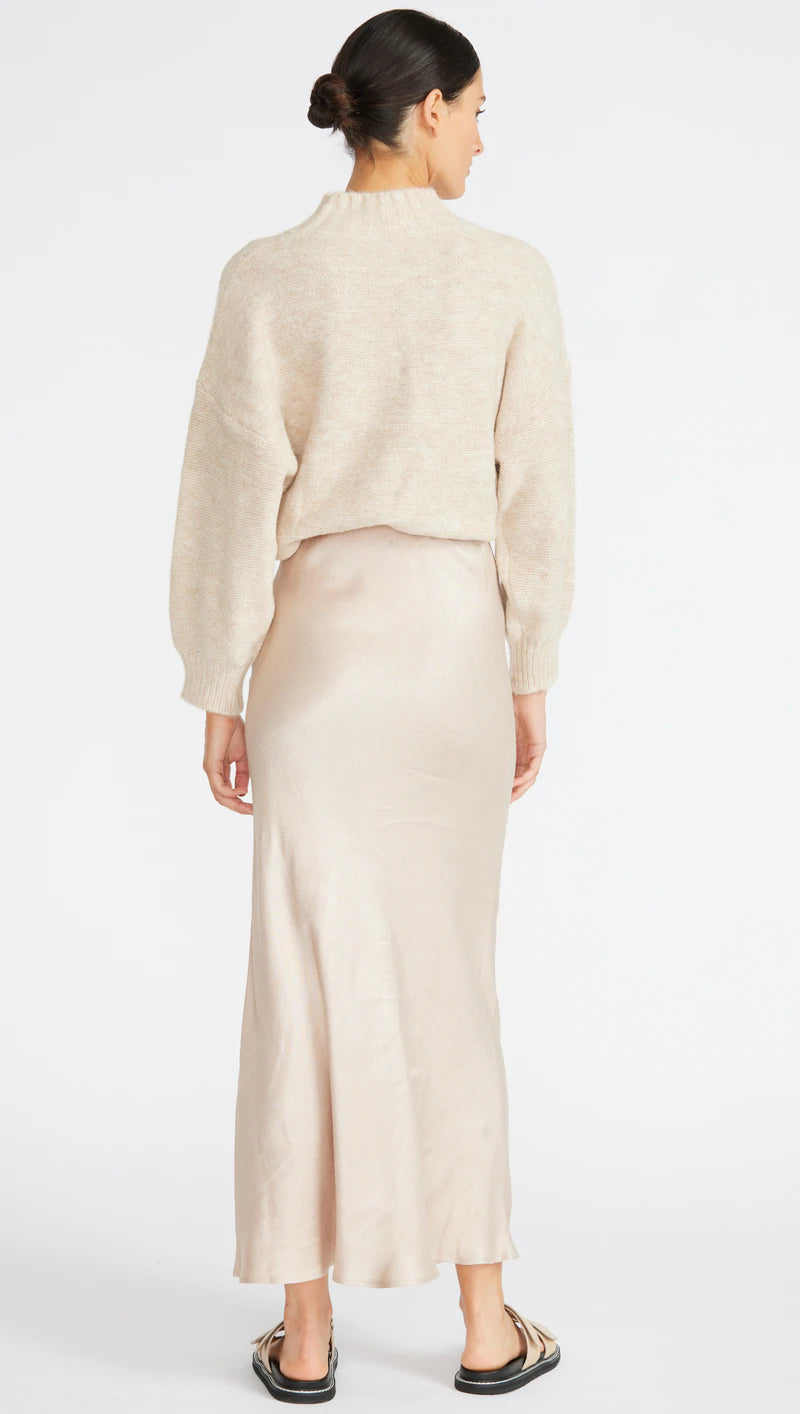 Sofia Bias Slip Skirt - Champagne
