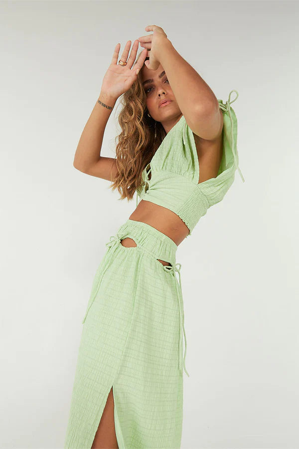 Lucid Reversible Crop - Lime
