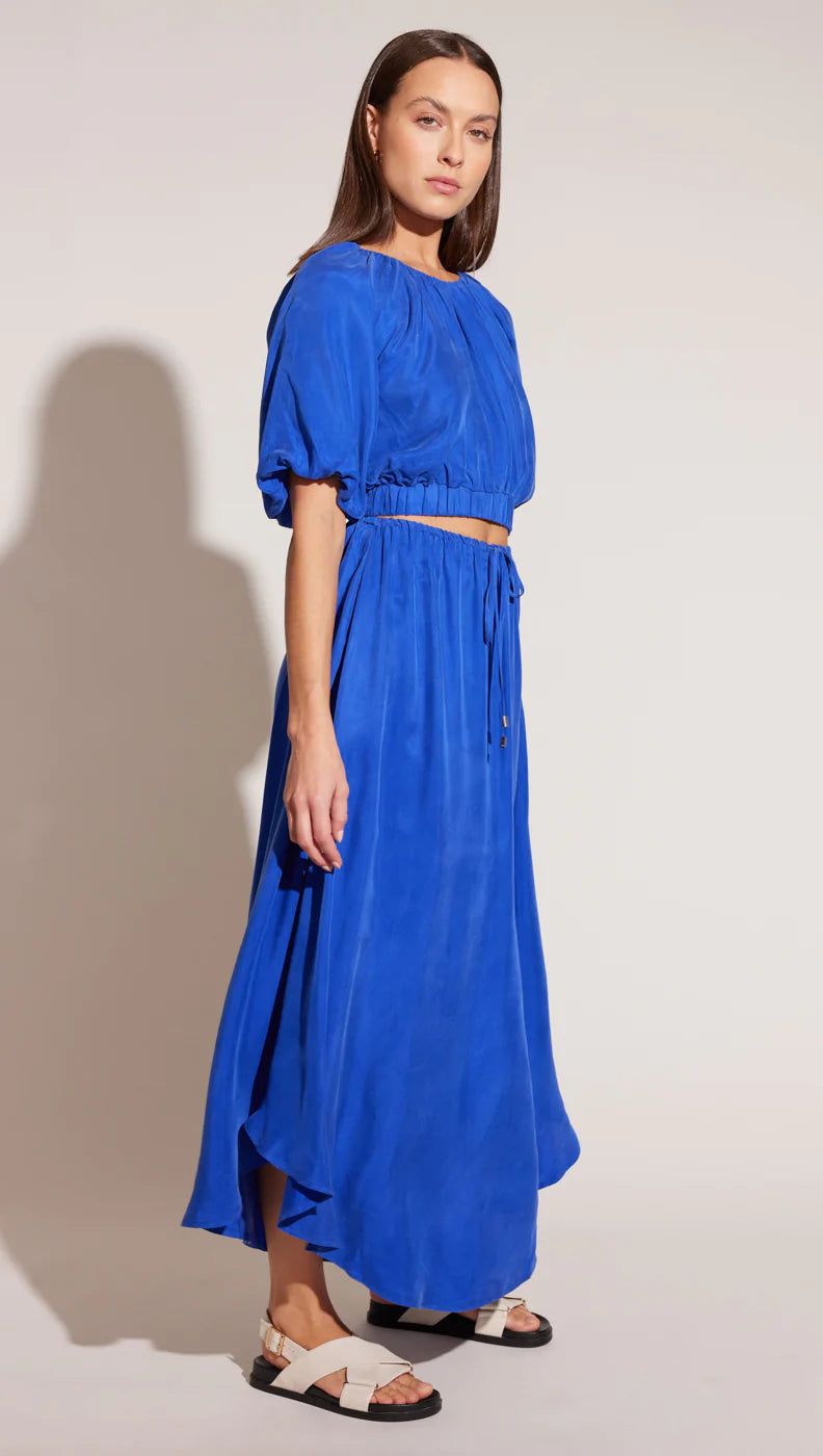 Azur Crop Blouse - Cobalt