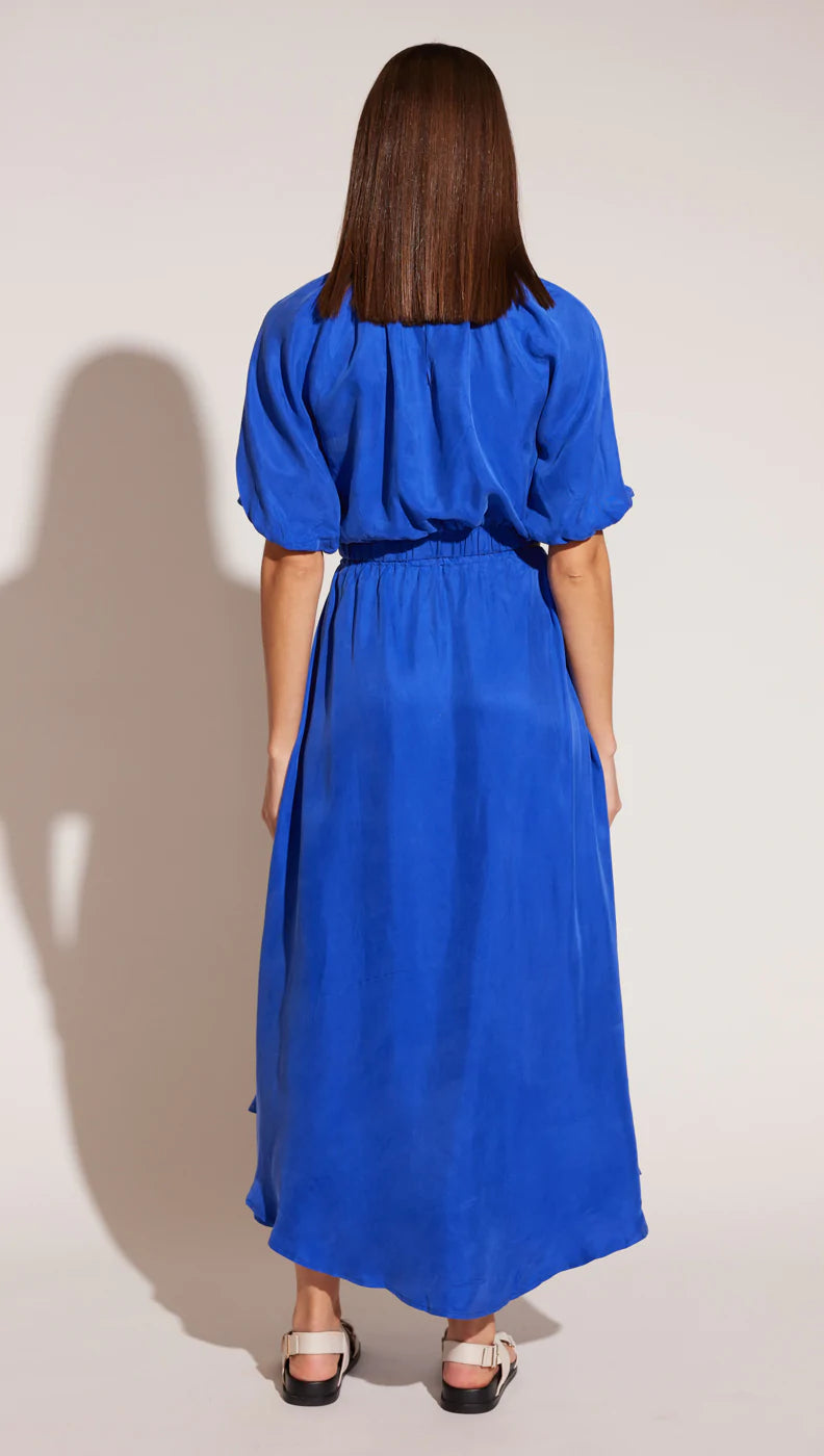 Azur Crop Blouse - Cobalt