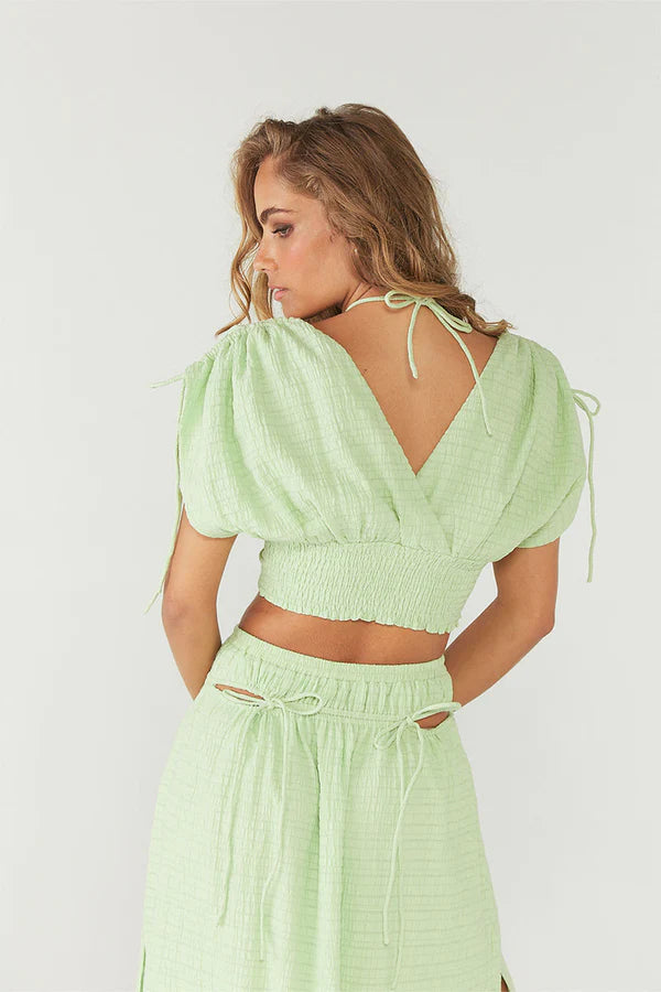 Lucid Reversible Crop - Lime