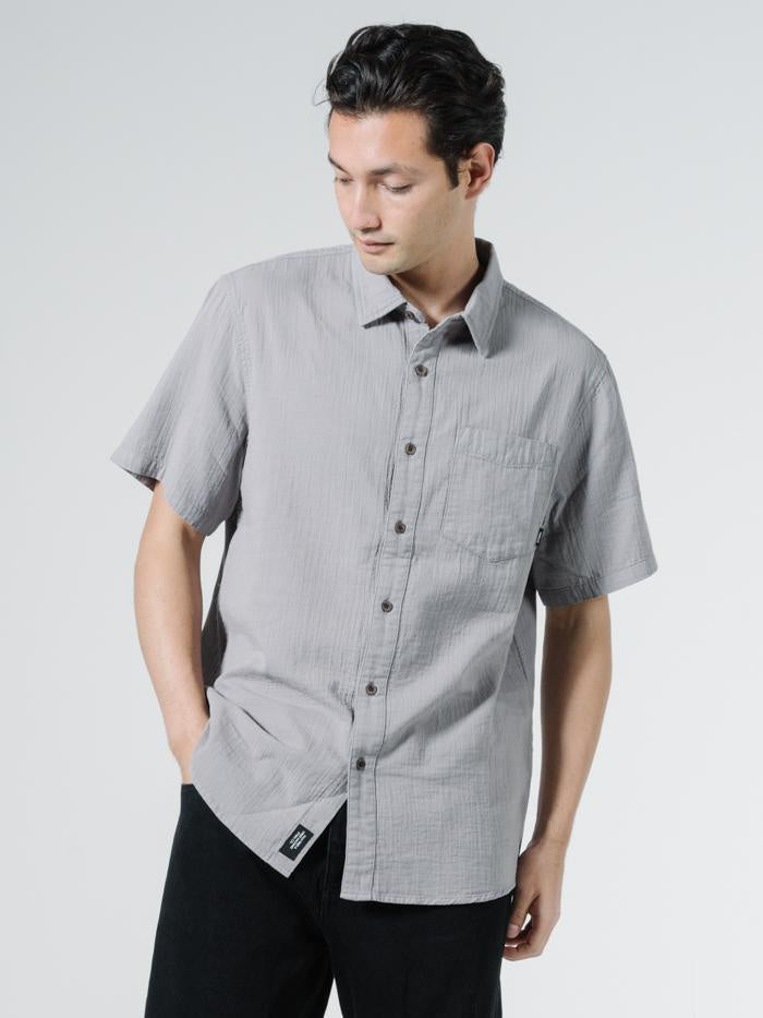 Drill Short Sleeve Shirt - Washed Grey