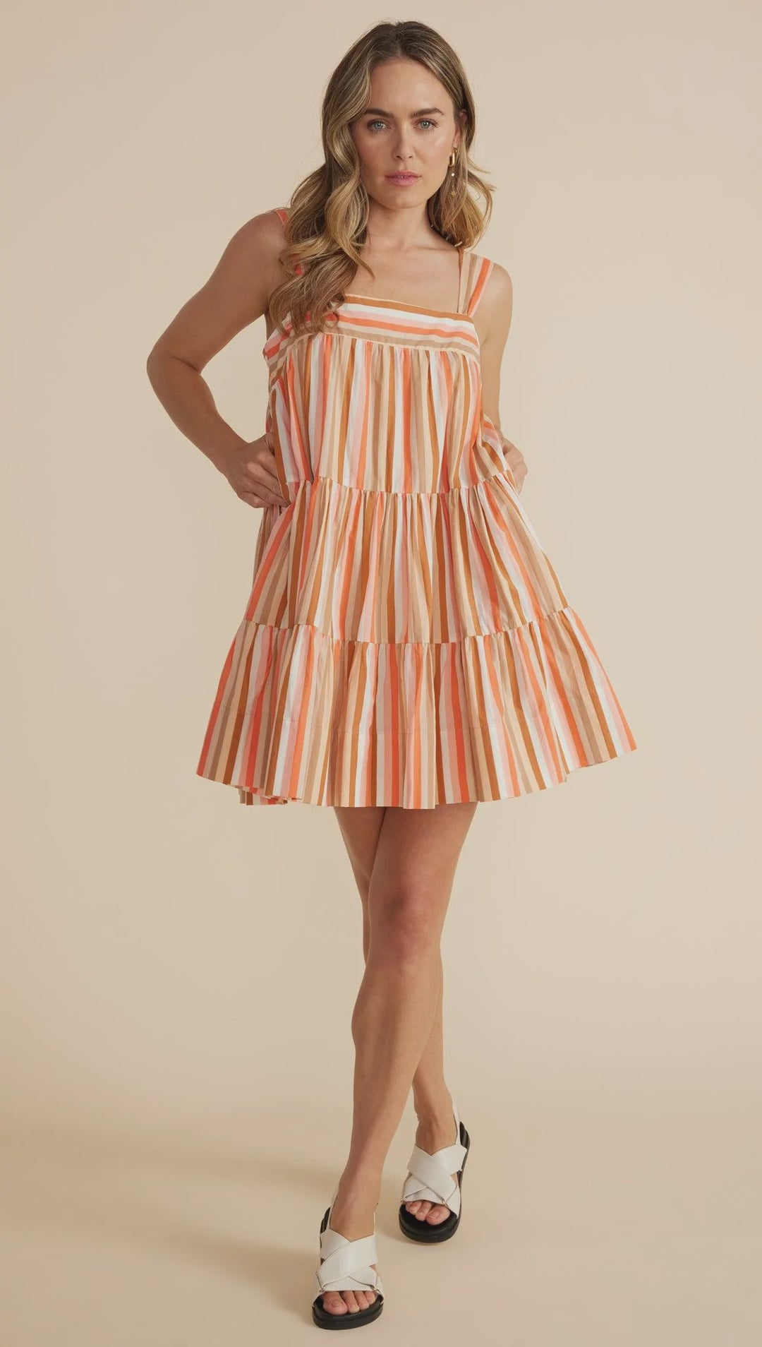 Edie Tiered Mini Dress - Multi