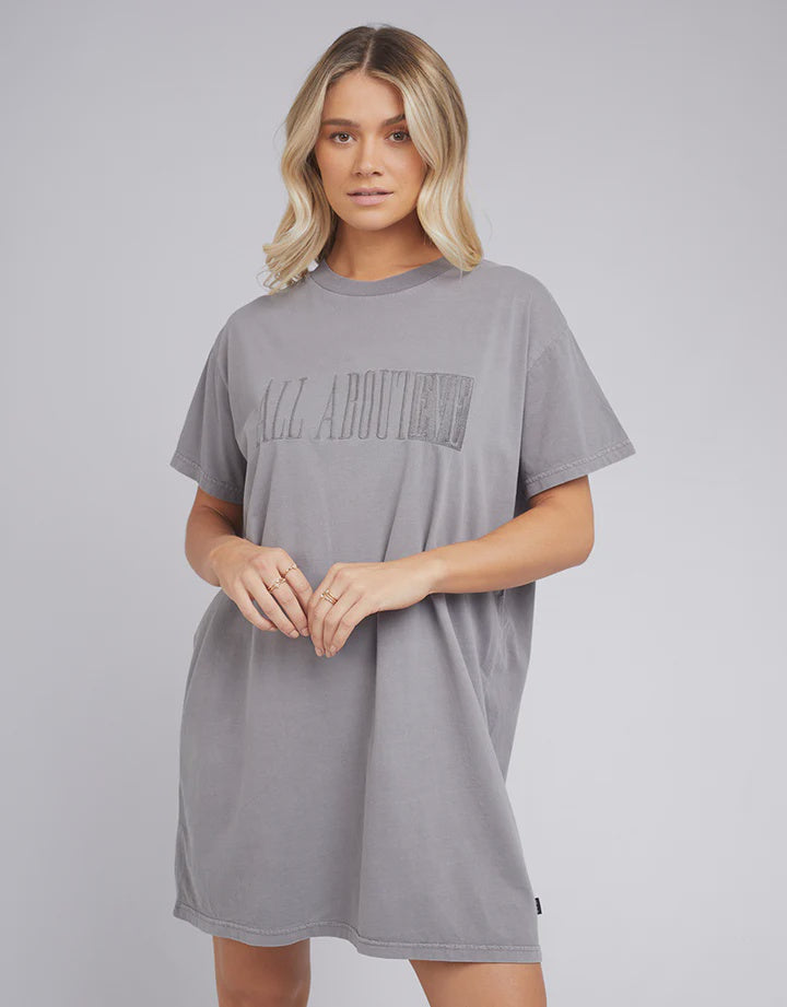 Heritage Tee Dress- Charcoal
