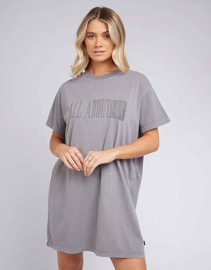 Heritage Tee Dress- Charcoal